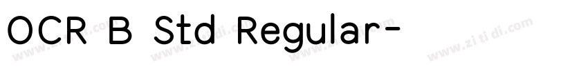OCR B Std Regular字体转换